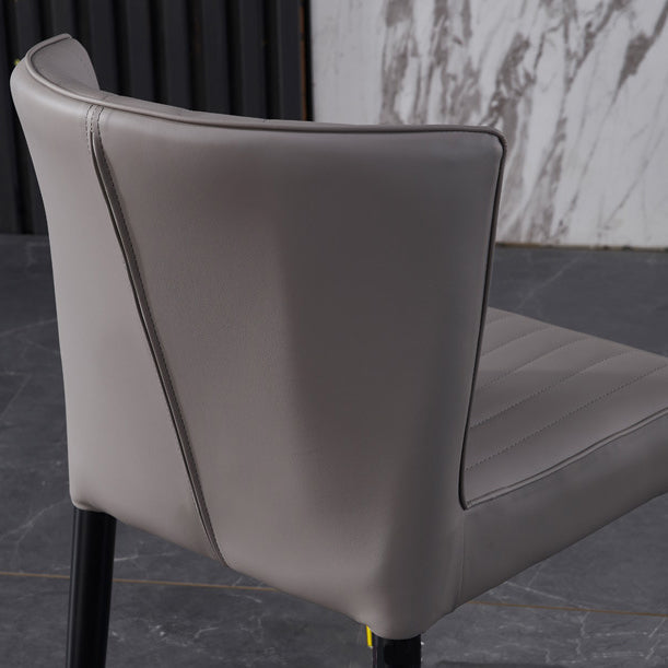 Silla de comedor de estilo moderno silla sin brazo con patas de madera para cocina