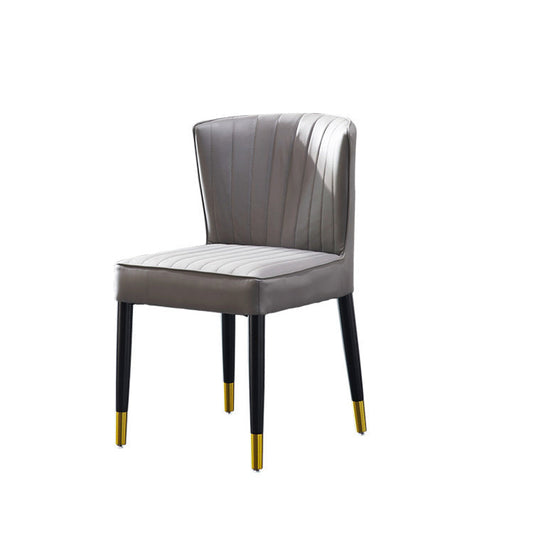 Modern Style Dining Chair Armless Chair with Wood Legs for Kitchen