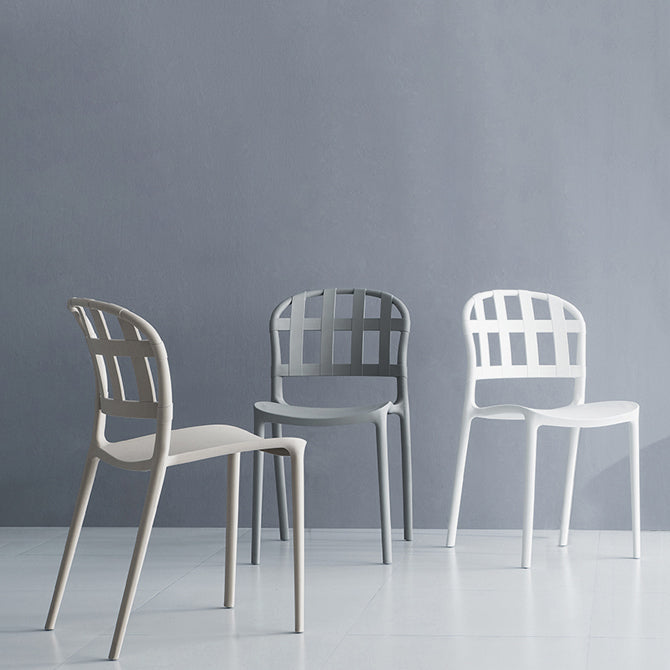 Plastic Armless Dining Chairs Scandinavian Style Home Dining Side Chair Clearhalo 'Dining Chairs' 'Dining Tables & Seating' 'dining_chair' 'furn' 'furn_dining_chair' 'Furniture' 'Kitchen & Dining Furniture' 5580818
