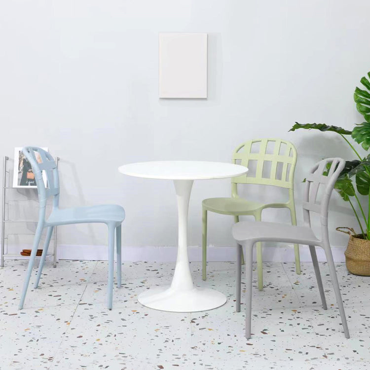 Plastic Armless Dining Chairs Scandinavian Style Home Dining Side Chair Clearhalo 'Dining Chairs' 'Dining Tables & Seating' 'dining_chair' 'furn' 'furn_dining_chair' 'Furniture' 'Kitchen & Dining Furniture' 5580820