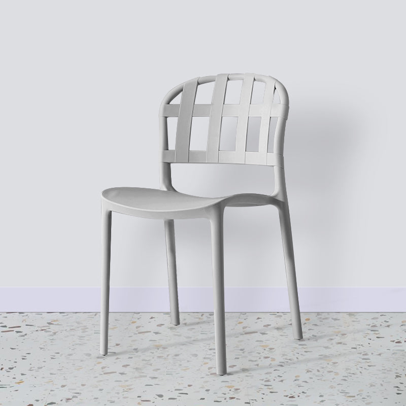 Plastic Armless Dining Chairs Scandinavian Style Home Dining Side Chair Clearhalo 'Dining Chairs' 'Dining Tables & Seating' 'dining_chair' 'furn' 'furn_dining_chair' 'Furniture' 'Kitchen & Dining Furniture' 5580828
