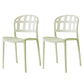 Plastic Armless Dining Chairs Scandinavian Style Home Dining Side Chair Light Green 2 Piece Set Clearhalo 'Dining Chairs' 'Dining Tables & Seating' 'dining_chair' 'furn' 'furn_dining_chair' 'Furniture' 'Kitchen & Dining Furniture' 5580839