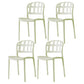 Plastic Armless Dining Chairs Scandinavian Style Home Dining Side Chair Light Green 4 Piece Set Clearhalo 'Dining Chairs' 'Dining Tables & Seating' 'dining_chair' 'furn' 'furn_dining_chair' 'Furniture' 'Kitchen & Dining Furniture' 5580840