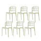 Plastic Armless Dining Chairs Scandinavian Style Home Dining Side Chair Light Green 6 Piece Set Clearhalo 'Dining Chairs' 'Dining Tables & Seating' 'dining_chair' 'furn' 'furn_dining_chair' 'Furniture' 'Kitchen & Dining Furniture' 5580842