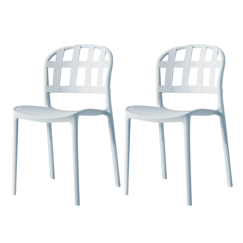 Plastic Armless Dining Chairs Scandinavian Style Home Dining Side Chair Blue-Gray 2 Piece Set Clearhalo 'Dining Chairs' 'Dining Tables & Seating' 'dining_chair' 'furn' 'furn_dining_chair' 'Furniture' 'Kitchen & Dining Furniture' 5580845
