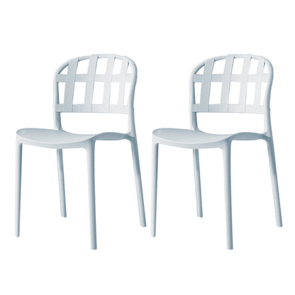 Plastic Armless Dining Chairs Scandinavian Style Home Dining Side Chair Blue-Gray 2 Piece Set Clearhalo 'Dining Chairs' 'Dining Tables & Seating' 'dining_chair' 'furn' 'furn_dining_chair' 'Furniture' 'Kitchen & Dining Furniture' 5580845