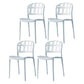 Plastic Armless Dining Chairs Scandinavian Style Home Dining Side Chair Blue-Gray 4 Piece Set Clearhalo 'Dining Chairs' 'Dining Tables & Seating' 'dining_chair' 'furn' 'furn_dining_chair' 'Furniture' 'Kitchen & Dining Furniture' 5580846