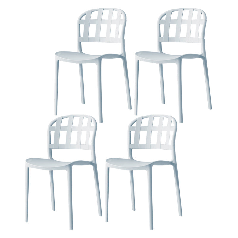 Plastic Armless Dining Chairs Scandinavian Style Home Dining Side Chair Blue-Gray 4 Piece Set Clearhalo 'Dining Chairs' 'Dining Tables & Seating' 'dining_chair' 'furn' 'furn_dining_chair' 'Furniture' 'Kitchen & Dining Furniture' 5580846