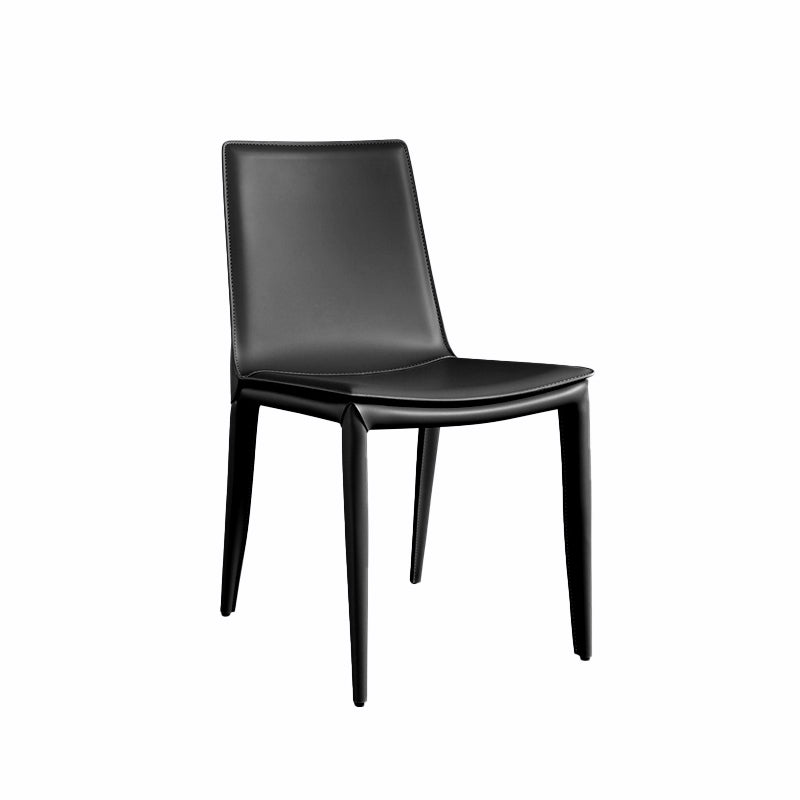 Upholstered Armless Dining Chairs Faux Leather Dining Side Chair