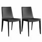 Upholstered Armless Dining Chairs Faux Leather Dining Side Chair