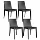 Upholstered Armless Dining Chairs Faux Leather Dining Side Chair