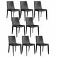 Upholstered Armless Dining Chairs Faux Leather Dining Side Chair
