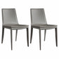 Upholstered Armless Dining Chairs Faux Leather Dining Side Chair