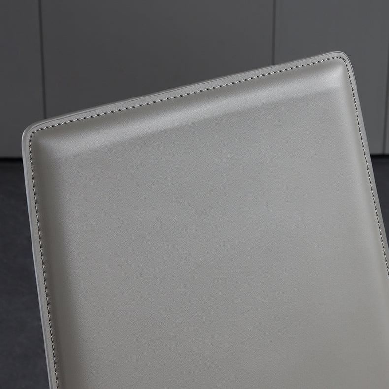 Upholstered Armless Dining Chairs Faux Leather Dining Side Chair