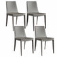 Upholstered Armless Dining Chairs Faux Leather Dining Side Chair