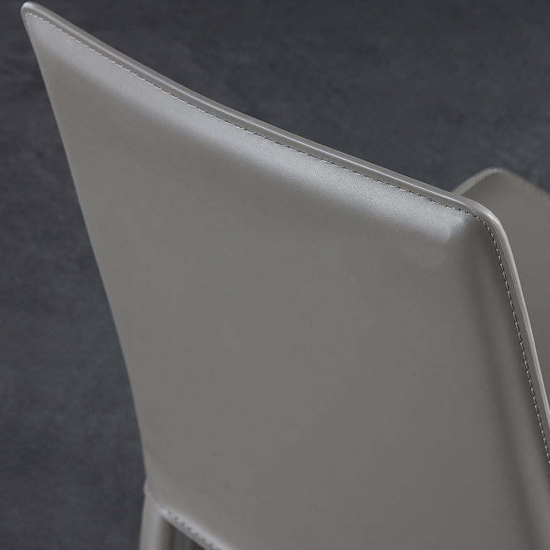 Upholstered Armless Dining Chairs Faux Leather Dining Side Chair