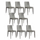 Upholstered Armless Dining Chairs Faux Leather Dining Side Chair