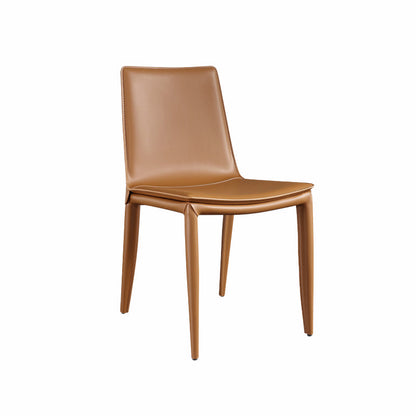 Upholstered Armless Dining Chairs Faux Leather Dining Side Chair