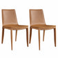 Upholstered Armless Dining Chairs Faux Leather Dining Side Chair