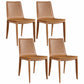 Upholstered Armless Dining Chairs Faux Leather Dining Side Chair
