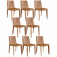 Upholstered Armless Dining Chairs Faux Leather Dining Side Chair