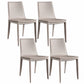 Upholstered Armless Dining Chairs Faux Leather Dining Side Chair