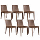 Upholstered Armless Dining Chairs Faux Leather Dining Side Chair