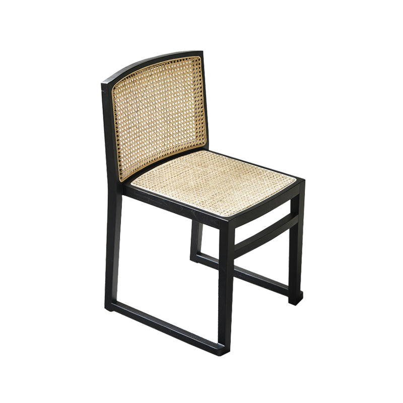 Traditional Style Dining Chairs Armless Chair with Wood Legs for Home