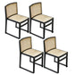 Traditional Style Dining Chairs Armless Chair with Wood Legs for Home