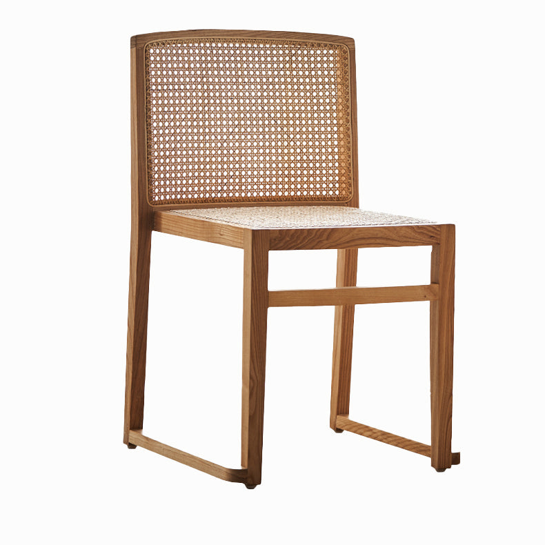 Traditional Style Dining Chairs Armless Chair with Wood Legs for Home