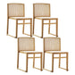 Traditional Style Dining Chairs Armless Chair with Wood Legs for Home