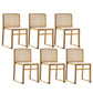 Traditional Style Dining Chairs Armless Chair with Wood Legs for Home