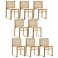 Traditional Style Dining Chairs Armless Chair with Wood Legs for Home