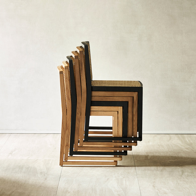 Traditional Style Dining Chairs Armless Chair with Wood Legs for Home