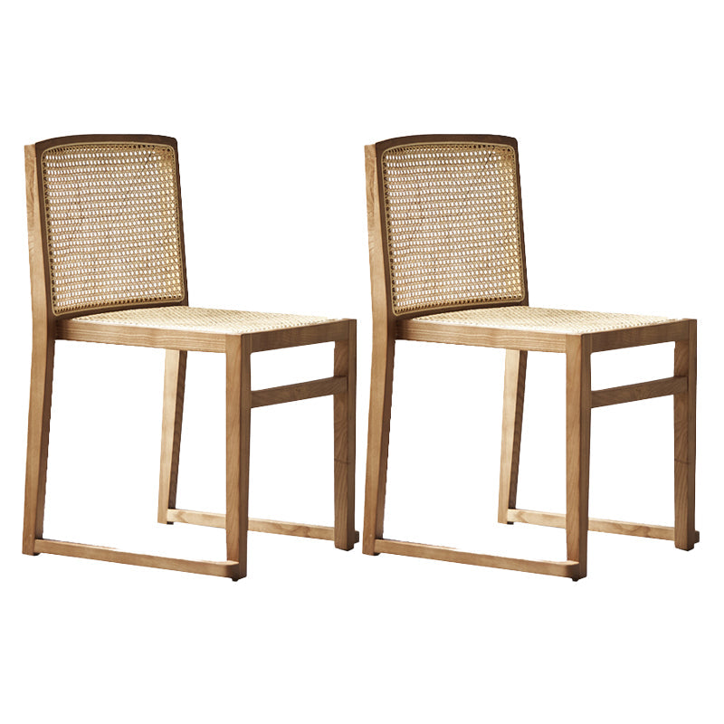 Traditional Style Dining Chairs Armless Chair with Wood Legs for Home