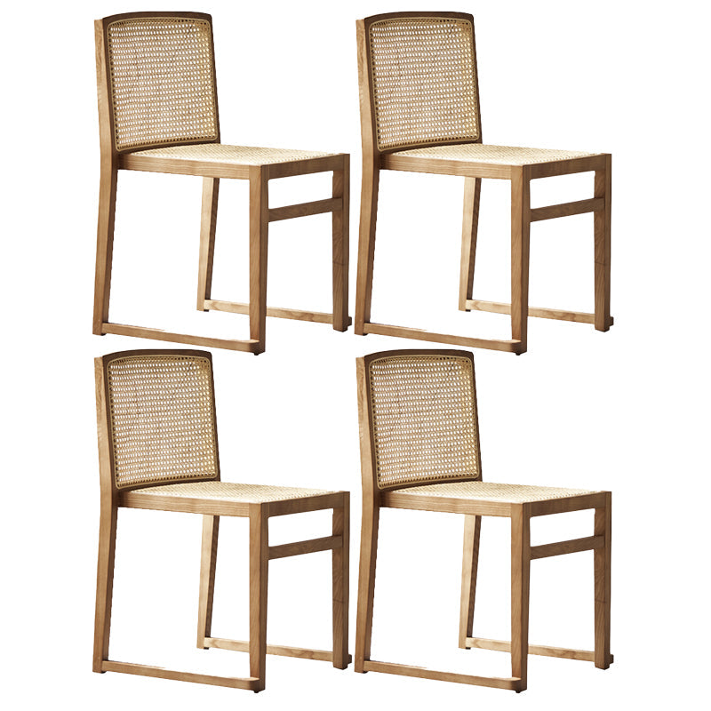 Traditional Style Dining Chairs Armless Chair with Wood Legs for Home