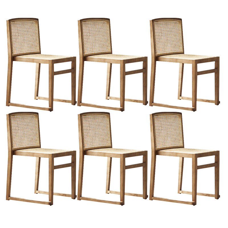 Traditional Style Dining Chairs Armless Chair with Wood Legs for Home