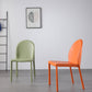 Orange and Green Dining Chairs Modern Faux Leather Armless Dining Side Chair