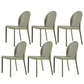Orange and Green Dining Chairs Modern Faux Leather Armless Dining Side Chair