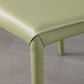 Orange and Green Dining Chairs Modern Faux Leather Armless Dining Side Chair