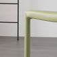 Orange and Green Dining Chairs Modern Faux Leather Armless Dining Side Chair