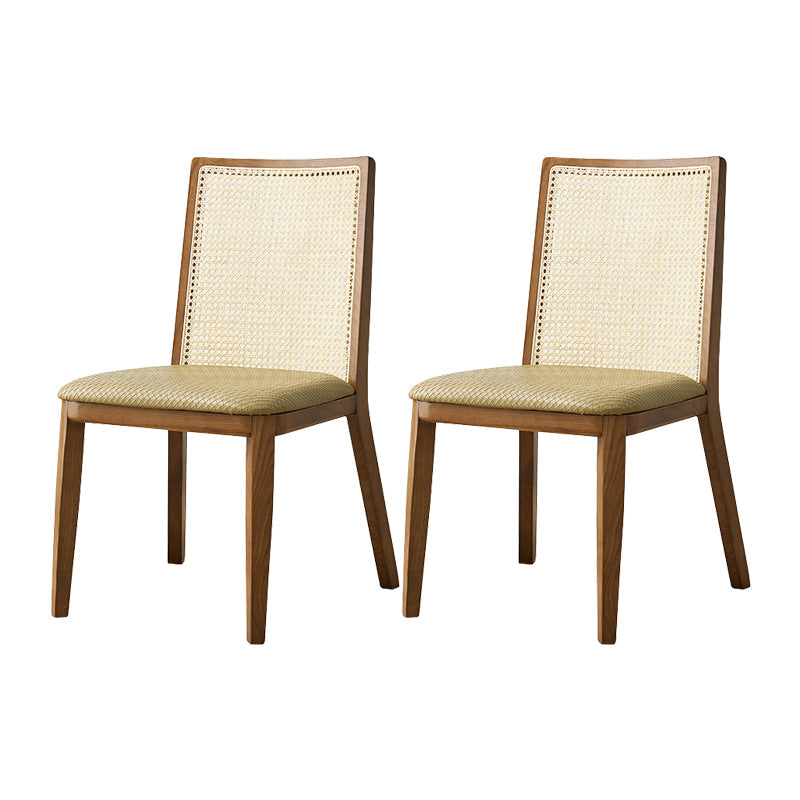 Traditional Style Dining Chair Armless Chairs with Wood Legs for Home