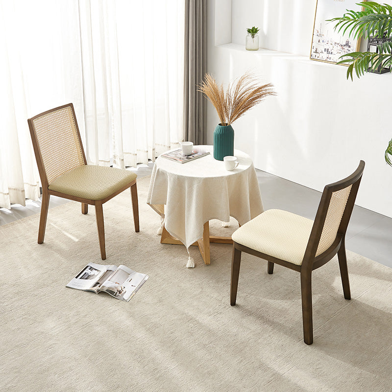 Traditional Style Dining Chair Armless Chairs with Wood Legs for Home