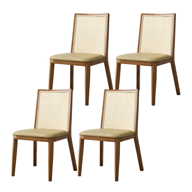 Traditional Style Dining Chair Armless Chairs with Wood Legs for Home