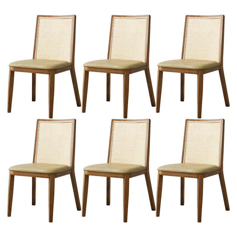 Traditional Style Dining Chair Armless Chairs with Wood Legs for Home