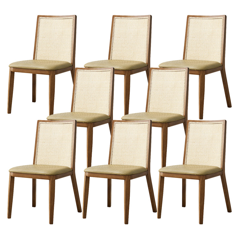 Traditional Style Dining Chair Armless Chairs with Wood Legs for Home