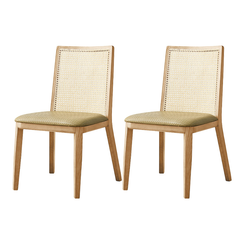 Traditional Style Dining Chair Armless Chairs with Wood Legs for Home