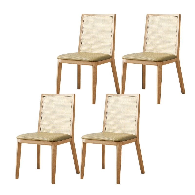Traditional Style Dining Chair Armless Chairs with Wood Legs for Home