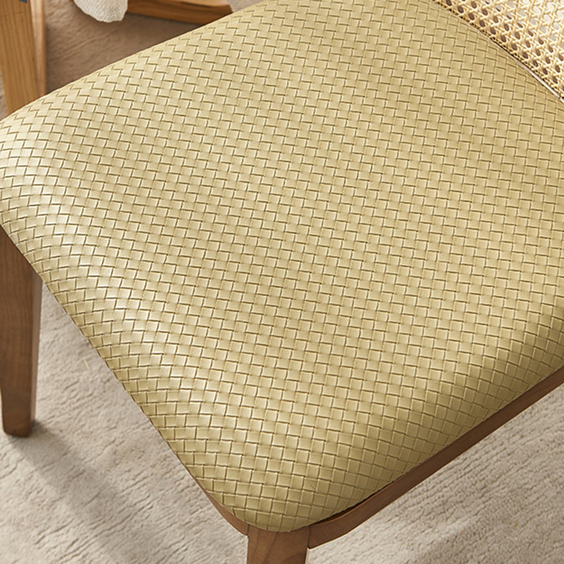 Traditional Style Dining Chair Armless Chairs with Wood Legs for Home