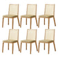 Traditional Style Dining Chair Armless Chairs with Wood Legs for Home